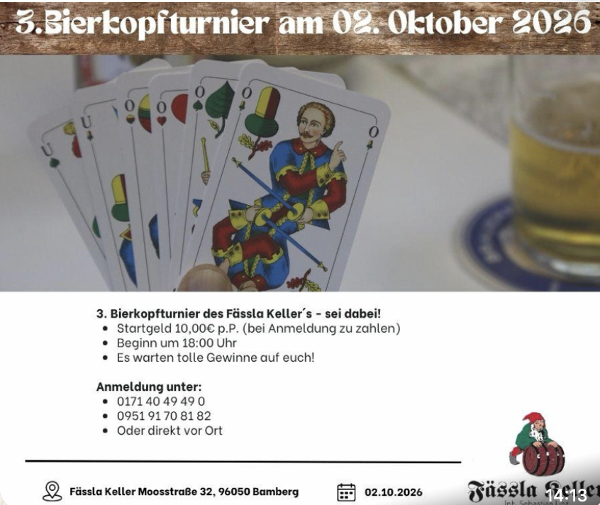 Flyer für Fassla Keller Moosstraße 32